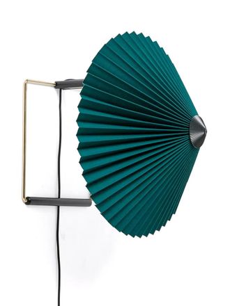 HAY pleated-shade wall lamp - unisex - Cotton/Steel/Brass - One Size - Green