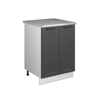 Vicco Mueble Bajo Para Fregadero Fame-line, Gris Oscuro/blanco, 60 Cm, Vicco