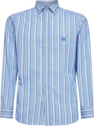 Etro Casual Shirts, male, Blue, 3XL, Casual Shirt