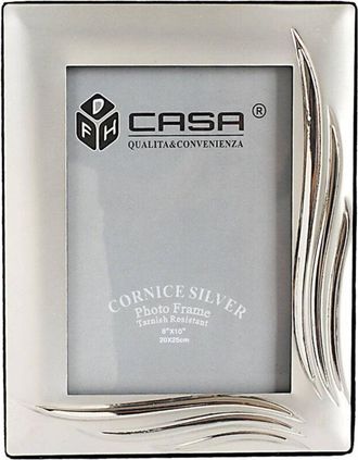 Trade Shop Trade Shop - Frame Photo Port Photo 20x25cm Silver Satin Effect Leaves