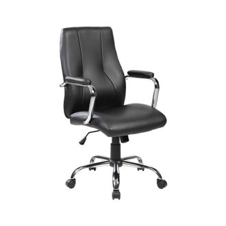 Serena Serena - Silla De Oficina Hobart, Silla Ejecutiva Con Reposabrazos, Silla De Oficina Ergon&oacute;mica, Cm 64x58h101/111, Negro