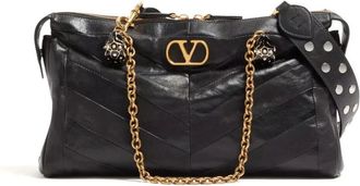 Valentino Garavani Panthea Shoulder In Nappa Leather With Chevron Pattern Bags