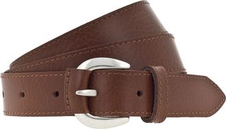 Tamaris Lederg&uuml;rtel TAMARIS, Damen, Gr. 11,5, braun (hellbraun), Rindsleder, unifarben, G&uuml;rtel Lederg&uuml;rtel, aus Leder teilbezogene Dornschliesse