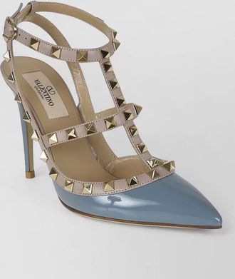 Valentino Garavani rockstud leather pumps pointed toe straps