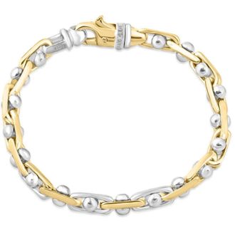 Pompeii3 Mens Link 14k Gold (51gram) or Platinum (82gram) 6.5mm Link Bracelet 8.5