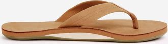 Hari Mari Mens Fields Flip Flops In Tan/olive