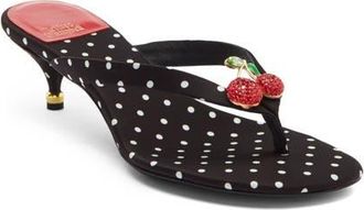 Jeffrey Campbell QT-Pie Flip Flop in Black White Polka Dots at Nordstrom, Size 7.5