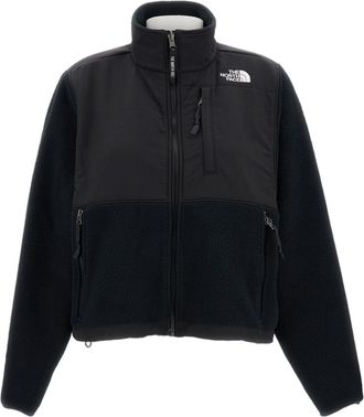 The North Face Light Blue Denali Retro Cropped Zip-Up Fleece Jacket