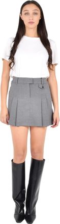 Pennyblack Womens Pleated Skirt Gray Polyester