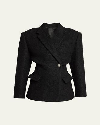 Isabel Marant Gallie Double-Breasted Boucle Waisted Coat
