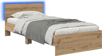 vidaXL Estructura De Cama Roble Artisan 80 X 200 Cm Vidaxl