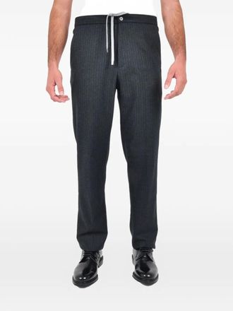 Boglioli pinstripe drawstring trousers - Grey