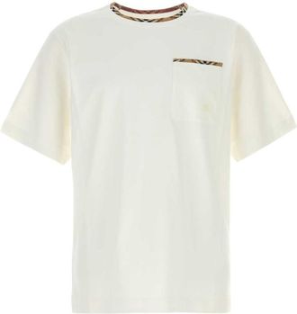 Burberry Off White Crew Neck T-Shirt