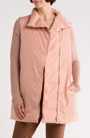 Lafayette 148 New York Zip Front Down Puffer Vest in Blush Peach at Nordstrom Rack, Size Medium