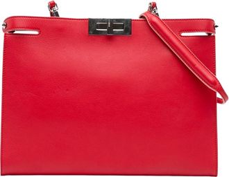 Fendi Pre-owned Vintage Leren Handtas met Handvat - Dames - Vintage Handtas - Rood - ONE Size - Leer - Vintage