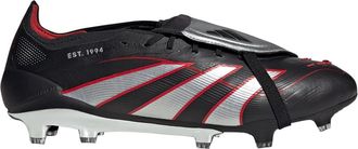 adidas Mens Predator Elite Fold Over Tongue Firm Ground Football Boots in Black/Red - Size UK 8.5
