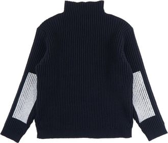 Stone Island Turtlenecks, male, Blue, Size: L Marina Ribbed Knit Turtleneck Sweatshirt