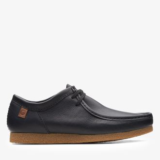 Clarks Shacre II Run Zwarte Leren Schoenen