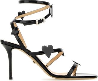 Mach & Mach Black Leather Heels