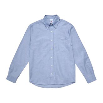 Sebago Casual Shirts, male, Blue, Size: XL Whaleback Blue Oxford Shirt