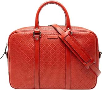 Gucci Pre-owned Handbags, female, Red, Size: ONE SIZE Pre-owned Business Bag