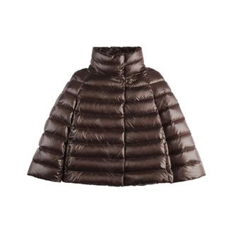 Fay Winter Jackets, female, Brown, Size: M Down Cape Raglan