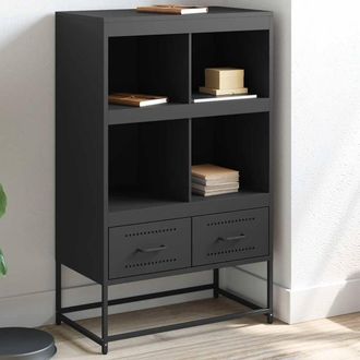 Berkfield Home Highboard Black 68.5x39x111.5 cm Steel