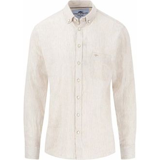 Fynch-Hatton Casual Hemden - Heren - Overhemden - Beige - Maat: 2XL Linnen