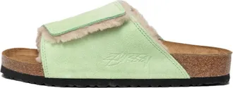 Birkenstock x Stussy Solana Shearling Slide Washed Green 1027695