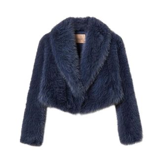 Twinset Twin-set Jacket - female - Twinset - Faux Fur & Shearling Jackets - Blue - XS - Jackets