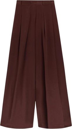 Momoni Aspen Wijde Broek - Dames - Wijde Broeken - Bruin - S - Broeken