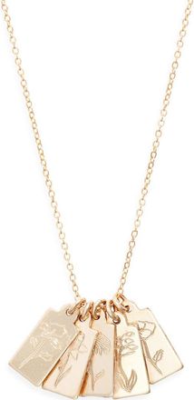 Set & Stones Tawney Birth Flower Necklace in Gold /5 Charm at Nordstrom