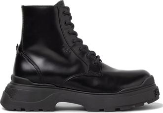 Fendi Lace-up Boots, male, Black, Size: 11 US Force Light Boots