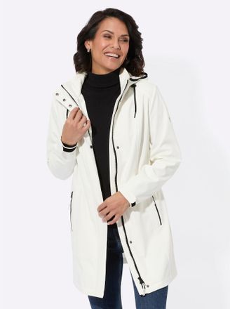Casual Looks Softshelljacke CASUAL LOOKS, Damen, Gr. 19, beige (ecru), 94% Polyester, 6% Elasthan, unifarben, Jacken Softshelljacke