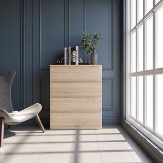 Seconique Malvern 4 Drawer Chest in Light Oak