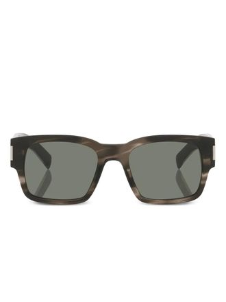 Saint Laurent Eyewear SL 617 rectangle-frame sunglasses - men - Acetate - 53 - Green