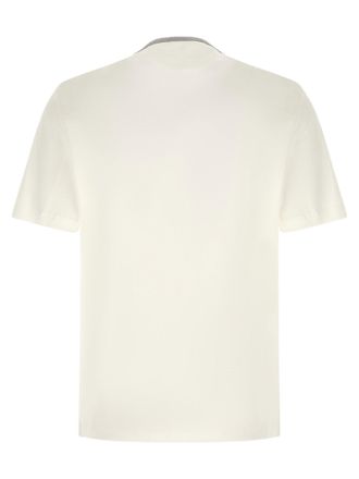 Brunello Cucinelli Printed Cotton Jersey T-Shirt - Cream