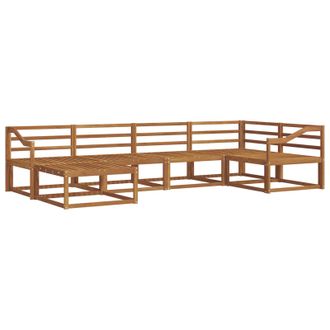 vidaXL Conjunto De Sof&aacute;s De Exterior 6 Pcs Natural Vidaxl