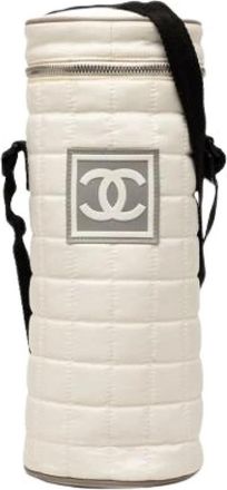 Chanel Pre-owned Sport Schoudertas - Dames - Vintage Mini Tas - Wit - ONE Size - Nylon - Vintage