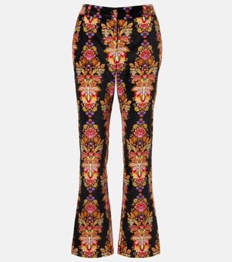 La DoubleJ 24/7 printed cropped cotton flared pants