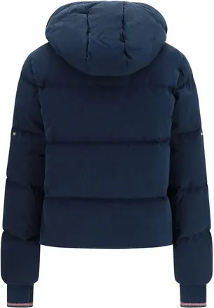 Thom Browne Womens Blue Cotton Full-Length Jacket Clothing