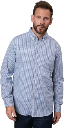 Maine Blue Check Long Sleeve Shirt, M, Blue