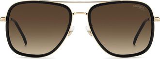 Carrera 58mm Gradient Pilot Sunglasses in Black White/Brown Sf at Nordstrom