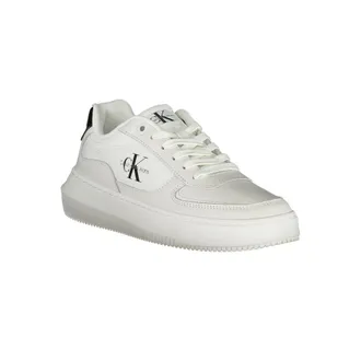 Calvin Klein Logo-Detailed Leather Sneaker - White