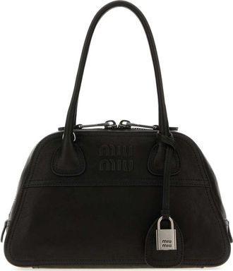 Miu Miu Black Vivant Medium Shoulder Bag