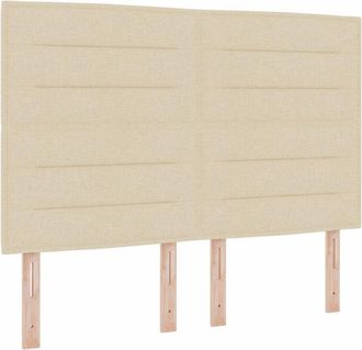 vidaXL Cabecero Led Con Tira De Luces Led Crema 160 Cm Poli&eacute;ster Vidaxl