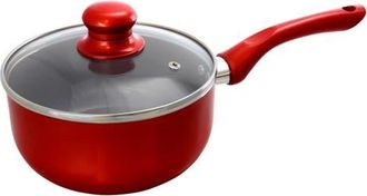Better Chef 1.5 Quart Ceramic Coated Saucepan with Glass Lid in Red at Nordstrom