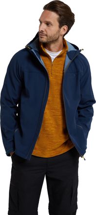 Mountain Warehouse Exodus Mens Softshell Jacket - Breathable & Water Resistant Rain Coat with Adjustable Fit & Side Pockets - For Spring Summer, Walking, Hiking & Travel