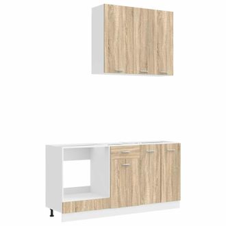 vidaXL Unidad De Cocina Lyon 5 Uds. Roble Sonoma Madera De Ingenier&iacute;a Vidaxl