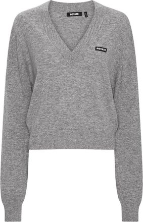 Rotate V-neck logo sweater - Grey